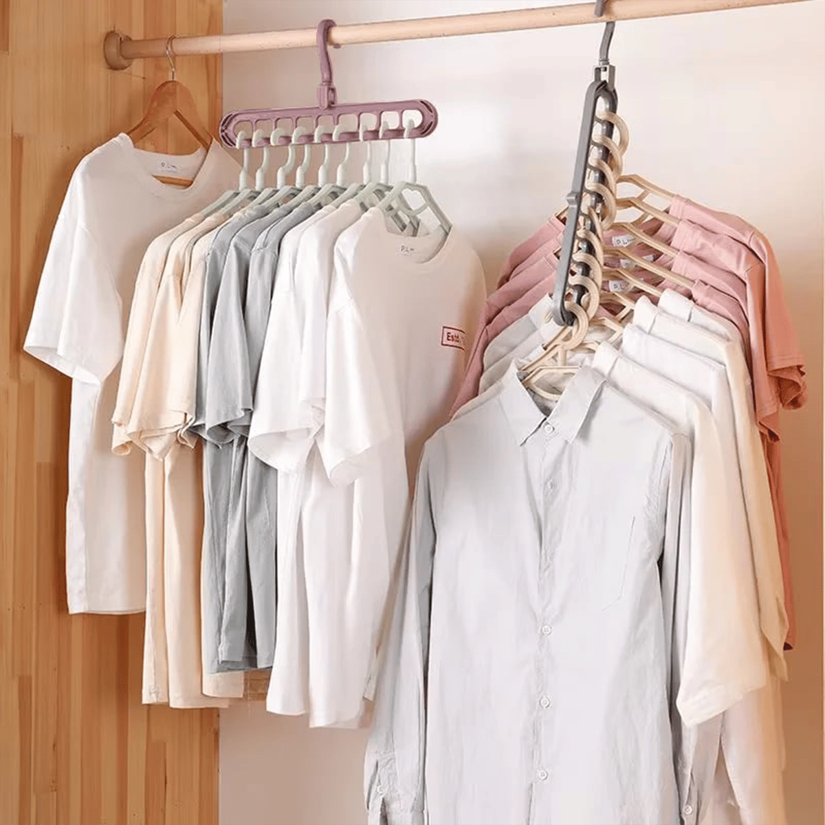 🔥👚Inteligentna wieszak Pro 9 w 1 – zwolnij aż 85% miejsca w szafie!