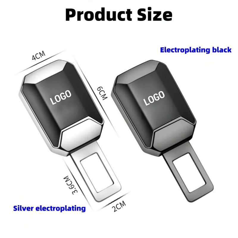 Vehicle mounted electroplated zinc alloy seat belt extension buckle
