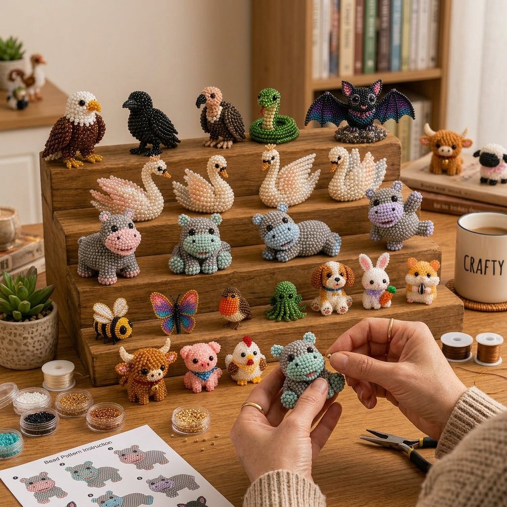 🧵✨ Mały zestaw DIY z koralikowymi zwierzątkami 3