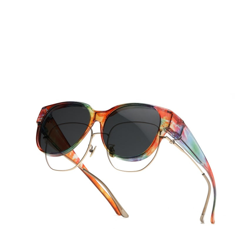 🕶 Nowe okulary przeciwsłoneczne typu „kocie oko” w rozmiarze XL, z soczewkami polaryzacyjnymi i ochroną UV400.