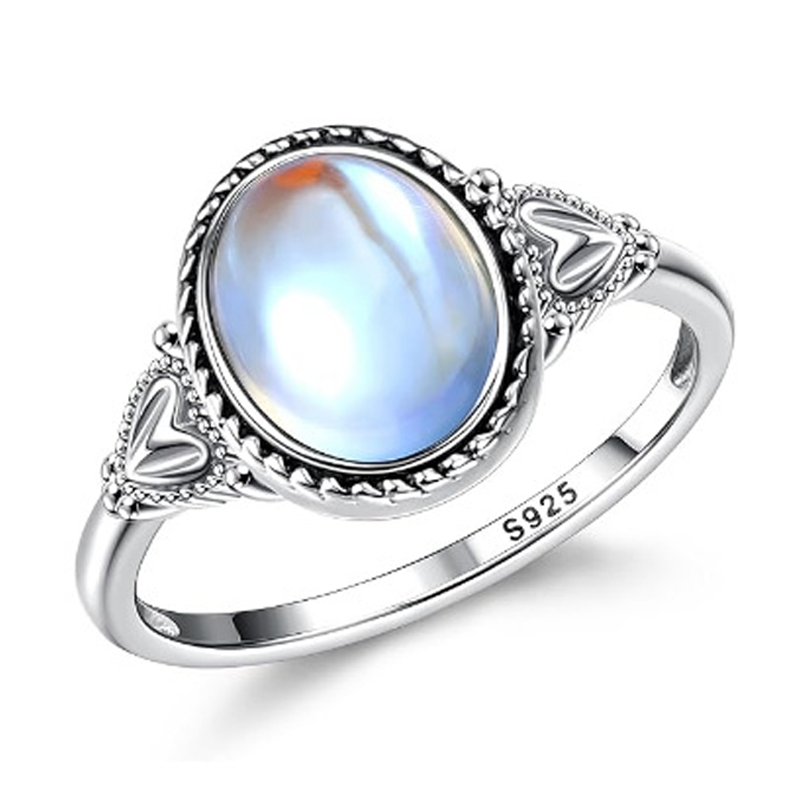 ✨💍 50% zniżki!! ⏰ Owalny pierścionek zmieniający kolor pod wpływem temperatury, ozdobiony wzorem w kształcie serca.