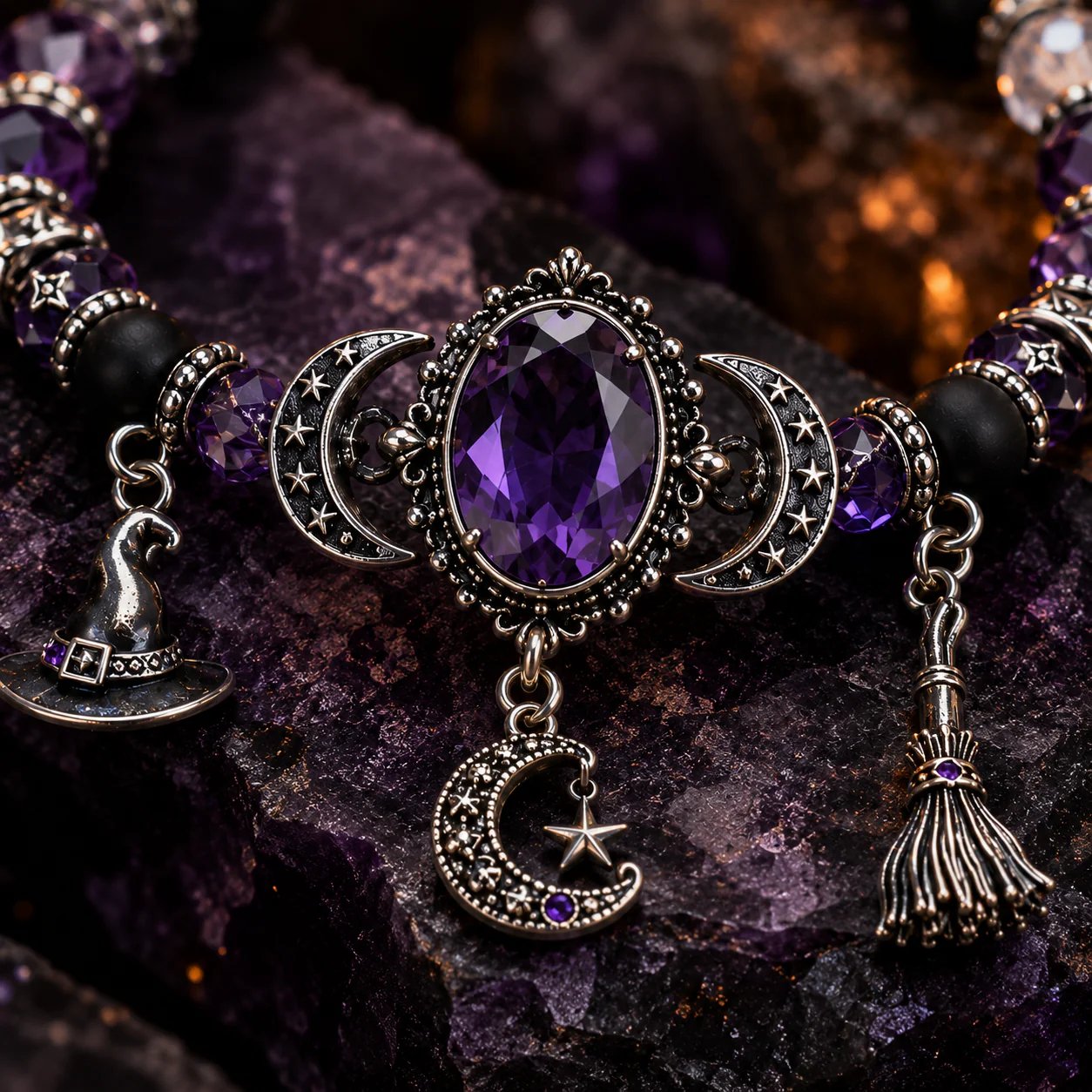 🔥 Ostatni dzień 49% zniżki – 🔮 Bransoletka zdrowotna z wisiorkiem Crystal Moon