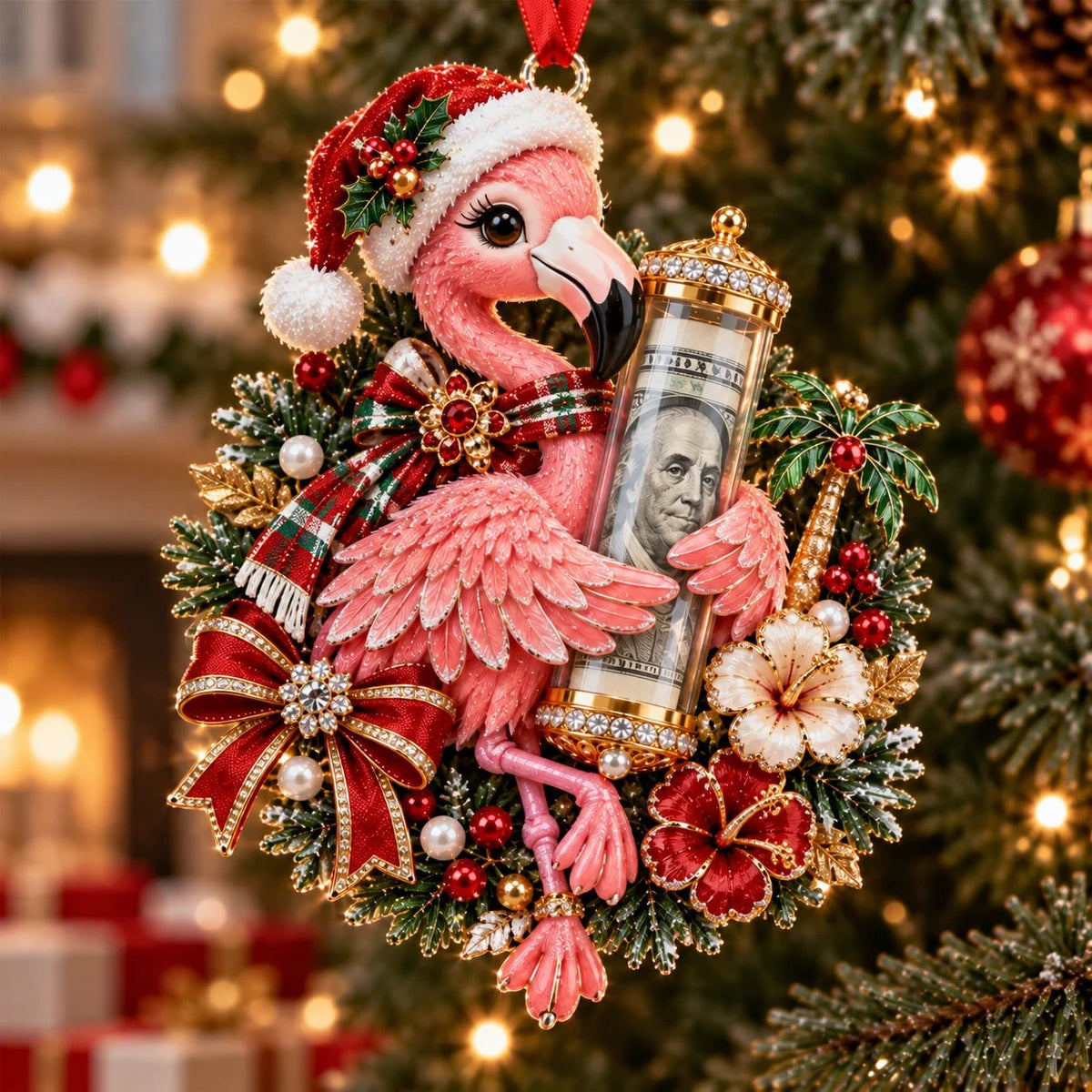 🎄 💵 Ozdoba świąteczna na gotówkowy prezent – ✨pomysłowy sposób na wręczenie pieniędzy w te święta