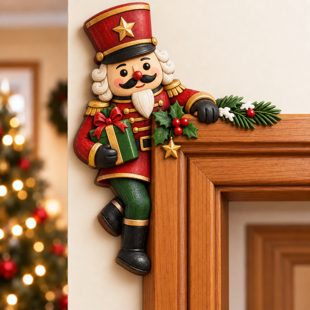 🚪🎅Świąteczna dekoracja narożna na framugę drzwi – motyw „a kuku”
