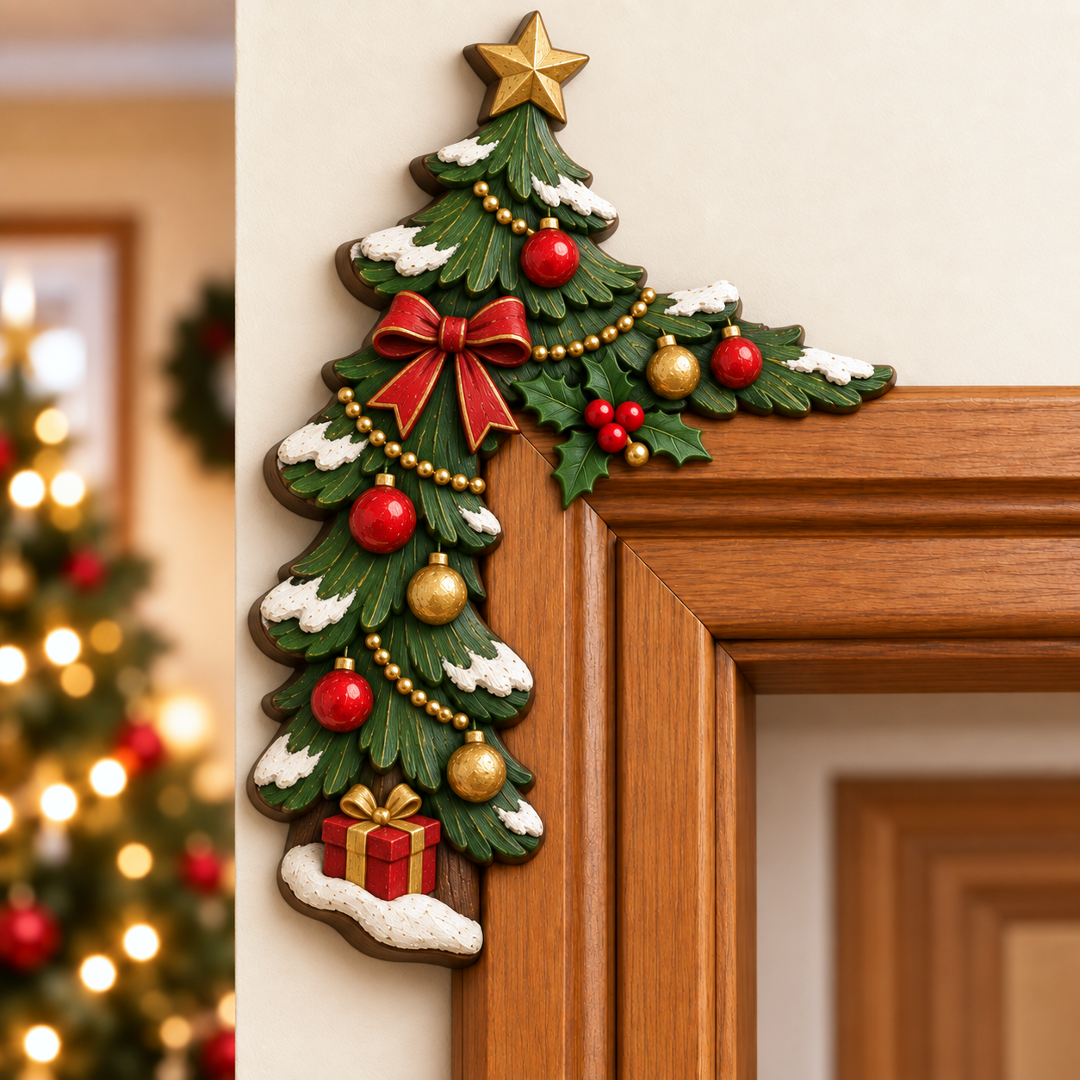 🚪🎅Świąteczna dekoracja narożna na framugę drzwi – motyw „a kuku”