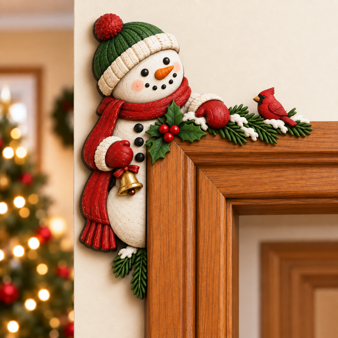 🚪🎅Świąteczna dekoracja narożna na framugę drzwi – motyw „a kuku”