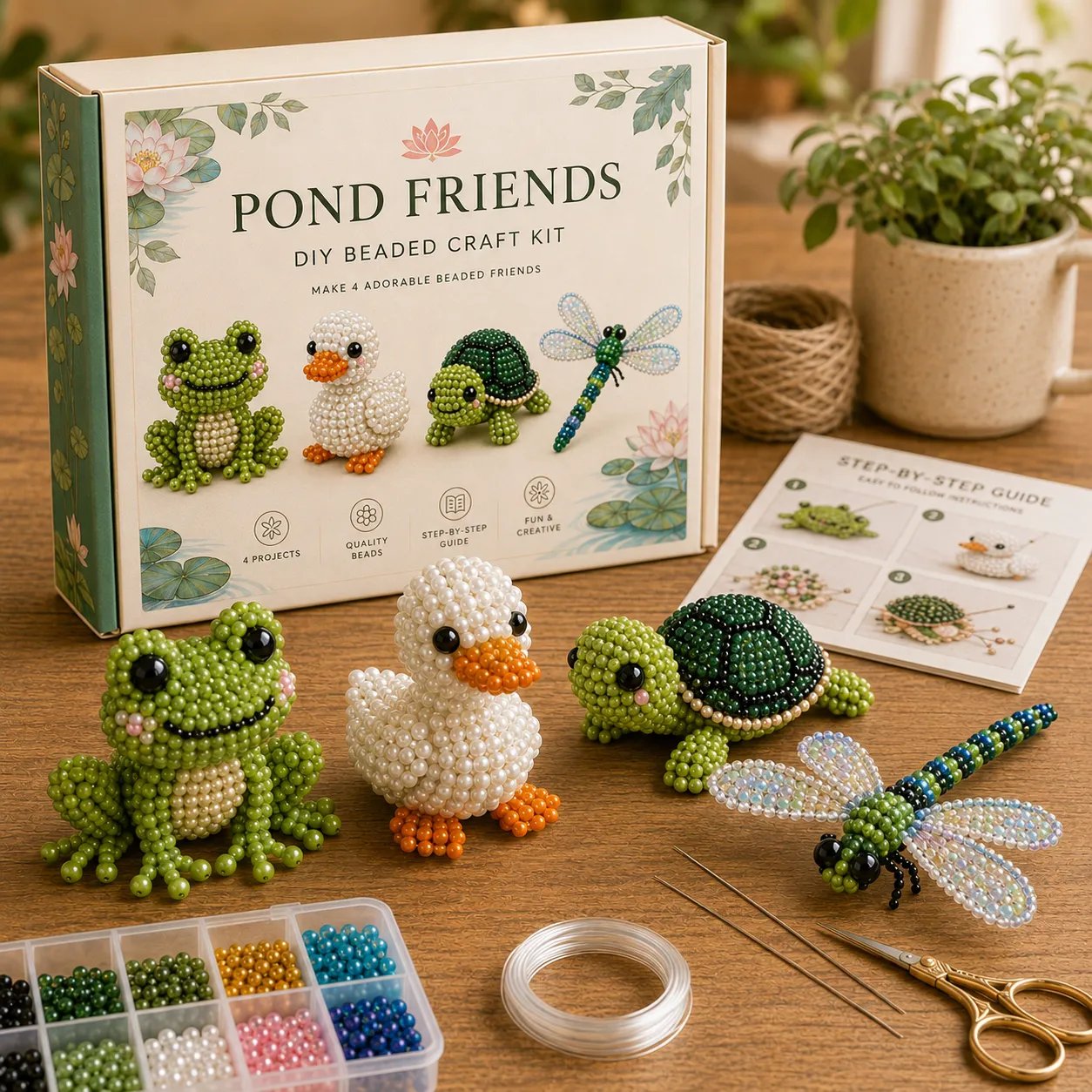 🧵✨ Mały zestaw DIY z koralikowymi zwierzątkami 3