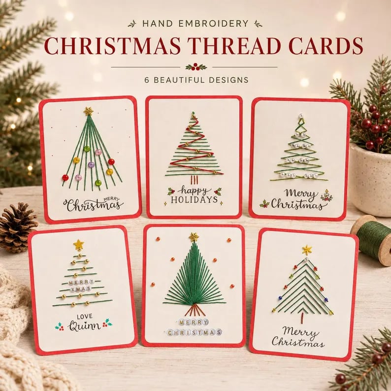 🎄🧵Zestaw DIY „Merry & Bright” (6 szt.)