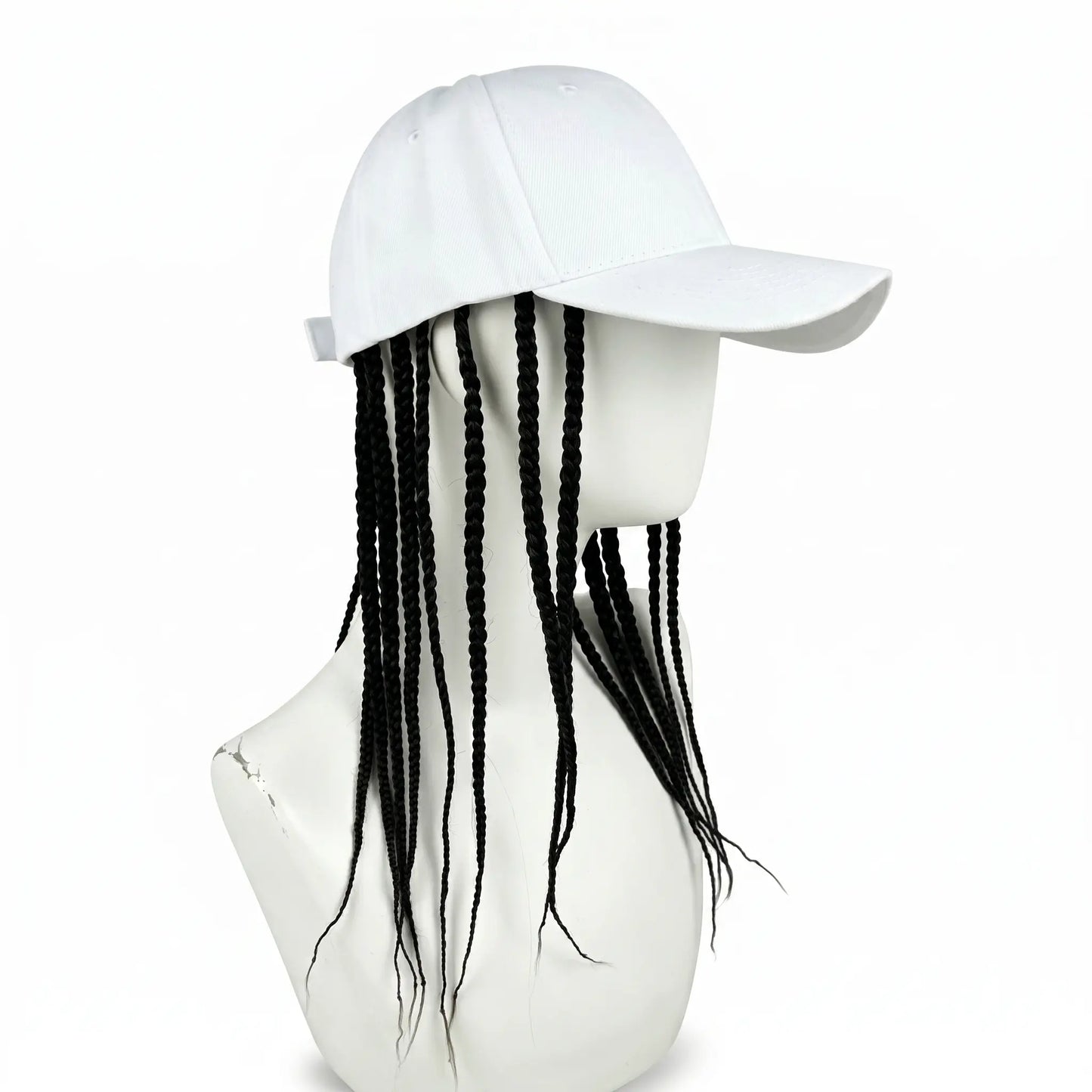 🧢Czapka z daszkiem z warkoczami – zapięcie na zatrzask i zabezpieczone dredy