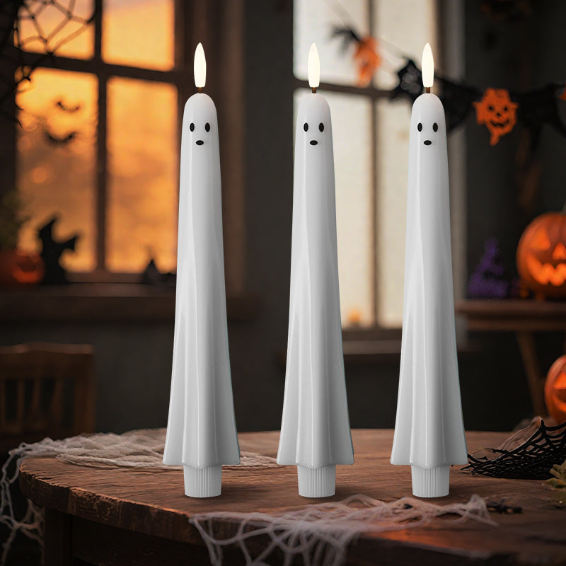 🎃👻Zdalnie sterowana lampa-widmo z migoczącym knotem 3D 👻🎃