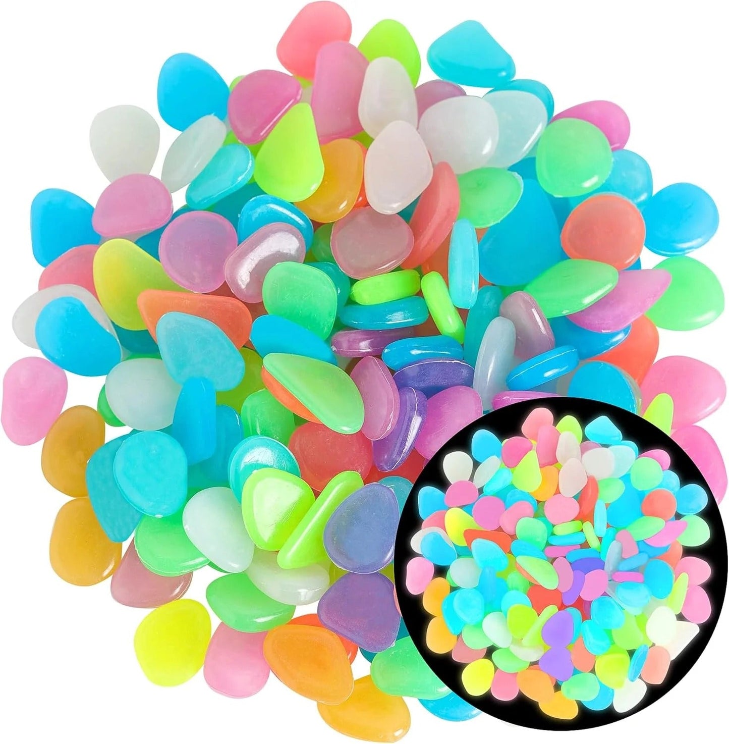 💥Ostatnia oferta specjalna, 50% zniżki💥🌈Kolorowe świecące w ciemności kamienie ogrodowe