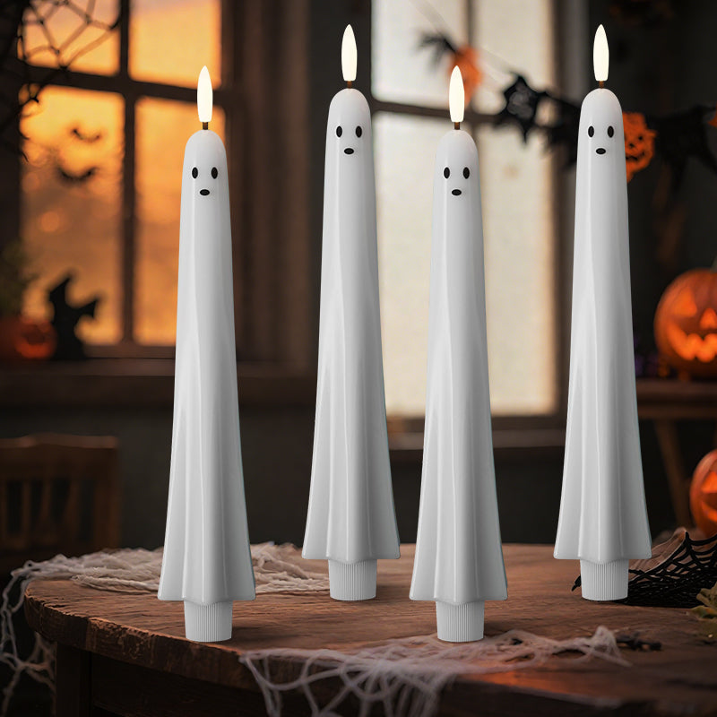 🎃👻Zdalnie sterowana lampa-widmo z migoczącym knotem 3D 👻🎃