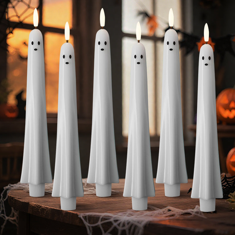 🎃👻Zdalnie sterowana lampa-widmo z migoczącym knotem 3D 👻🎃