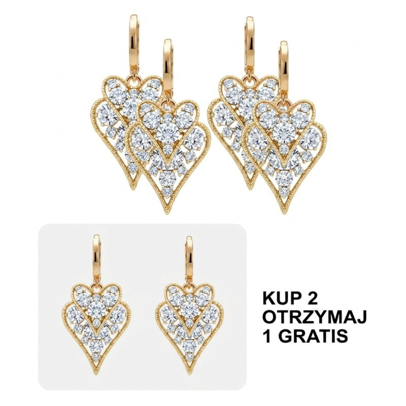 ✨ Błyszczące kolczyki w serduszka – eleganckie i na każdą okazję