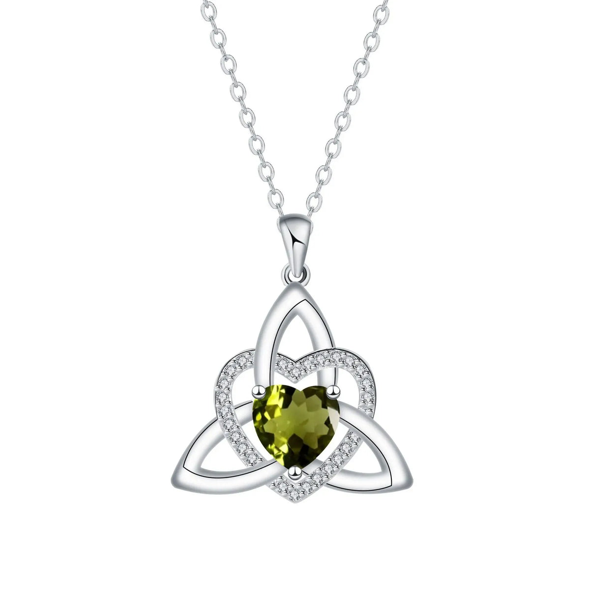 ❤️Kamień urodzinowy – celtycki wisiorek z węzłem miłości (Triquetra)
