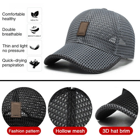 🧢Letnia, oddychająca, lekka czapka z daszkiem