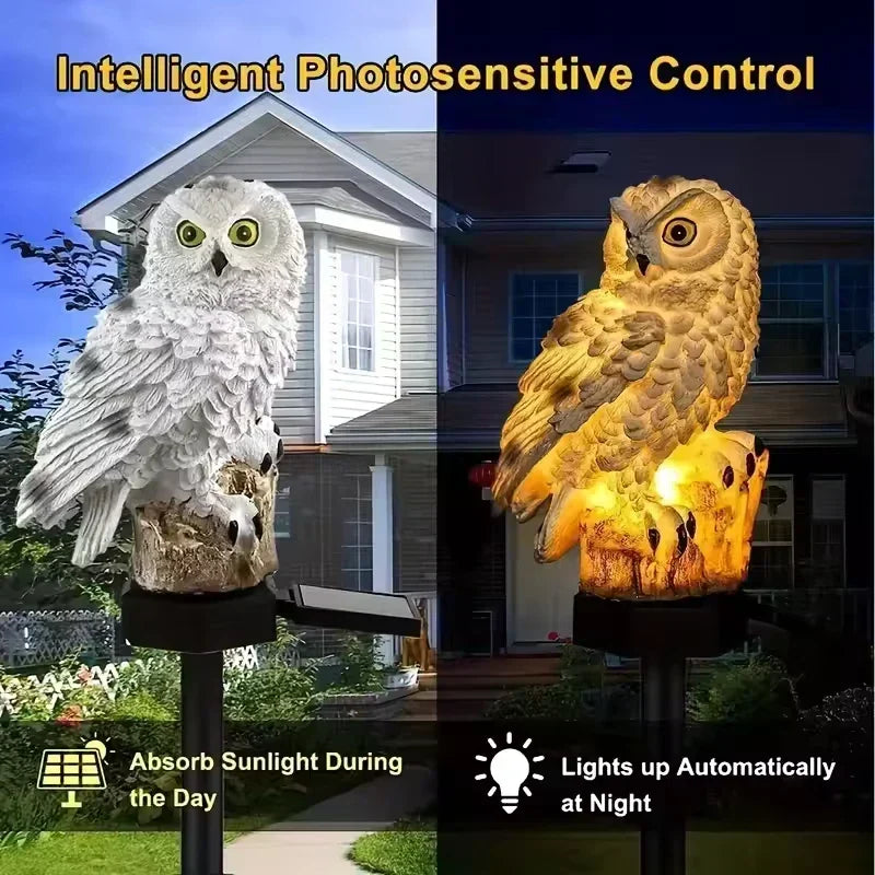 🦉Rozświetl swoją ścieżkę ogrodową już dziś! Lampa ścieżkowa w kształcie sowy zasilana energią słoneczną