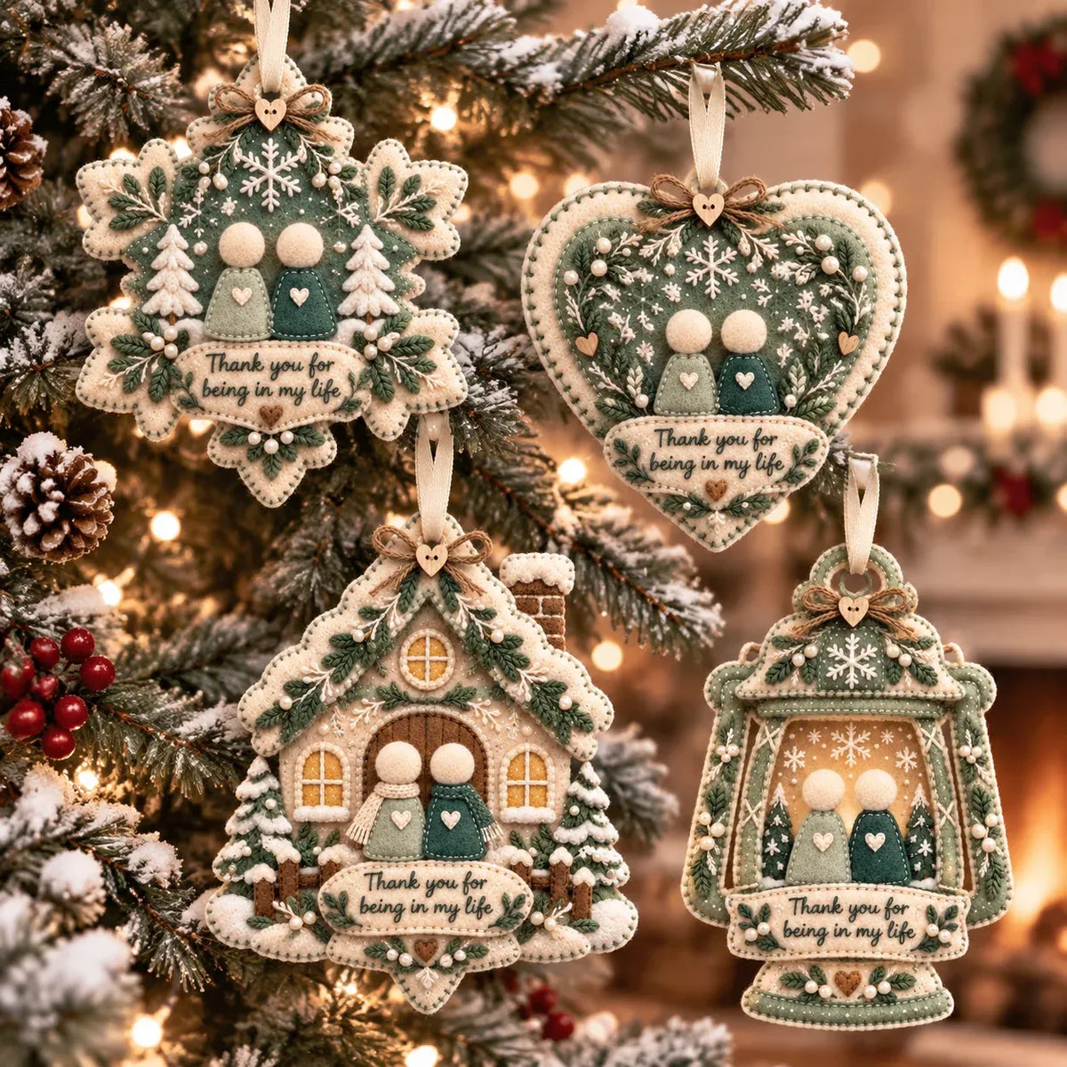 🎄❤️  Ręcznie wykonana filcowa bombka świąteczna na pamiątkę