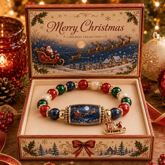 🎄🎁 Zestaw bransoletek koralikowych z limitowanej edycji „Christmas Story” | Biżuteria na prezent świąteczny