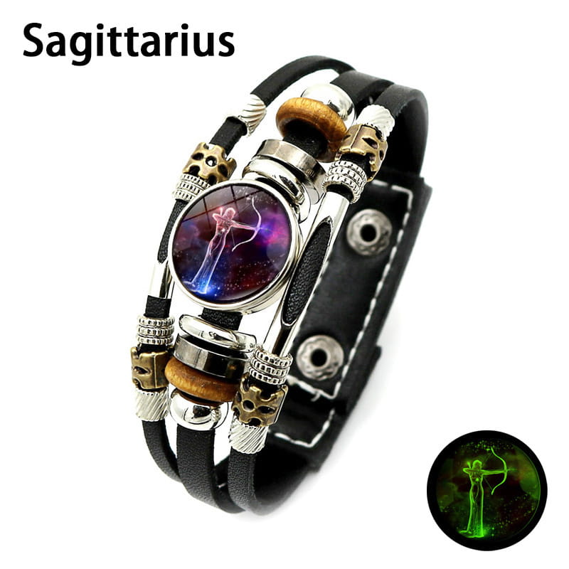 🌌 Bransoletka ze znakiem zodiaku świecąca w ciemności🌌