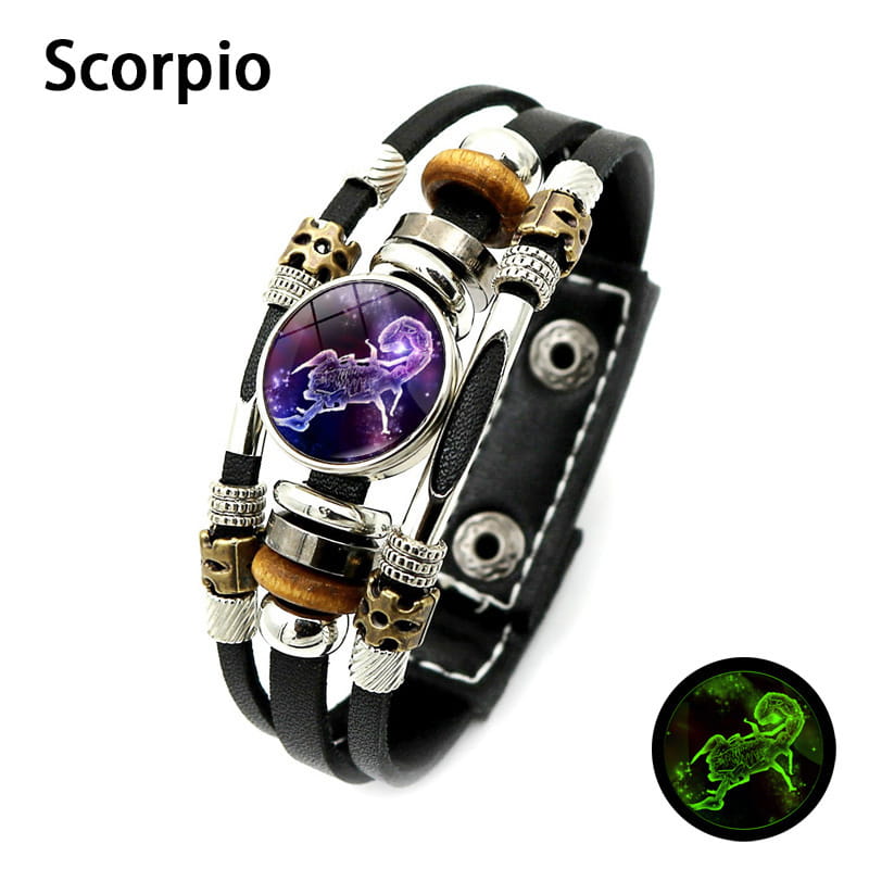 🌌 Bransoletka ze znakiem zodiaku świecąca w ciemności🌌