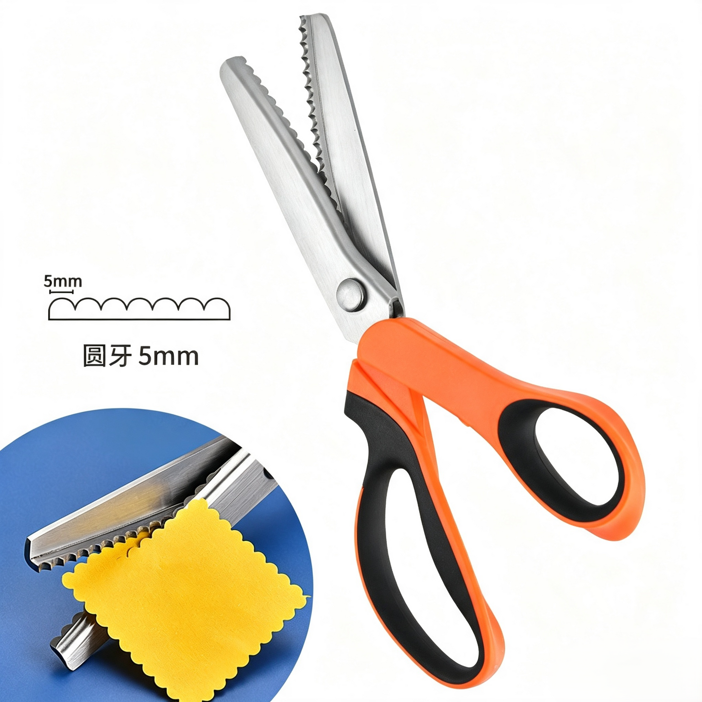 ✂️🧵Wielofunkcyjne trójkątne nożyczki ząbkowane ze stali nierdzewnej