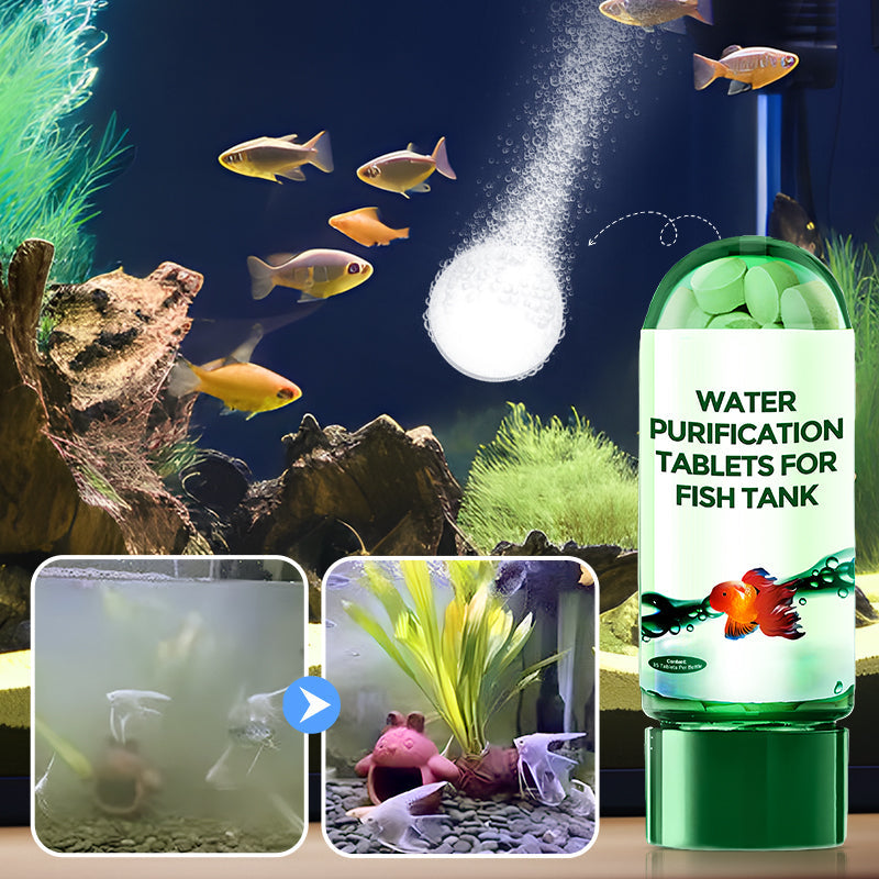 【1+2 gratis 】🐠Wydajna tabletka do oczyszczania wody w akwarium
