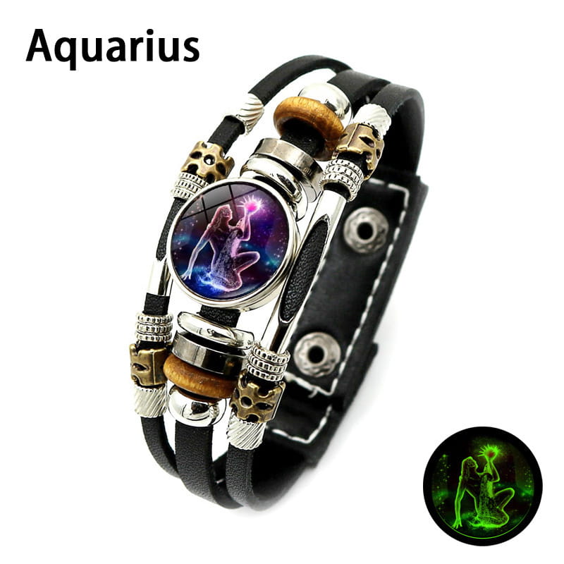 🌌 Bransoletka ze znakiem zodiaku świecąca w ciemności🌌