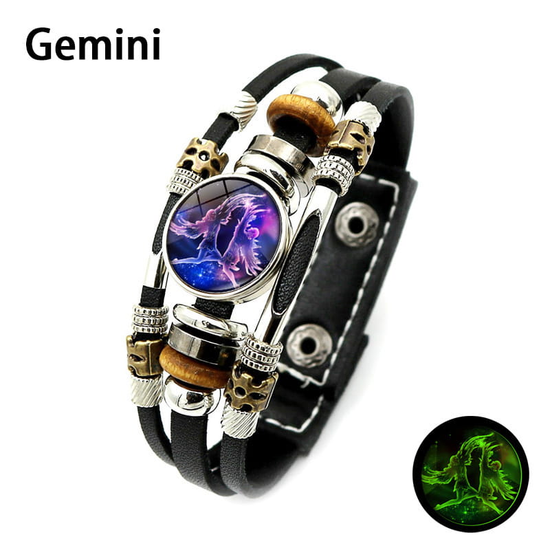 🌌 Bransoletka ze znakiem zodiaku świecąca w ciemności🌌