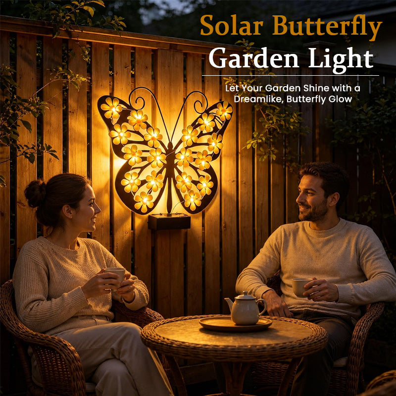 🦋 Solarna lampa ogrodowa w kształcie motyla