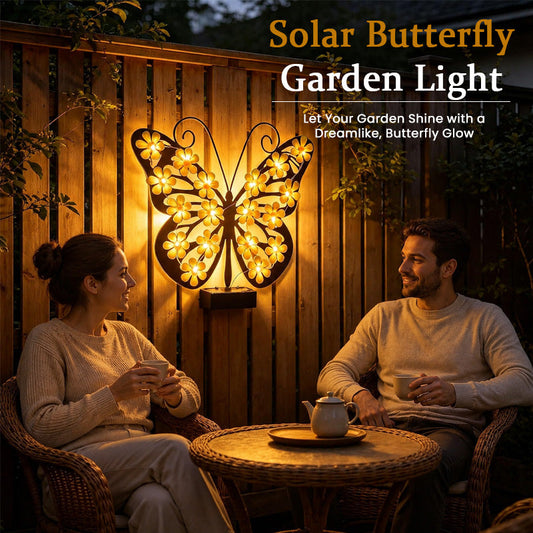 🦋 Solarna lampa ogrodowa w kształcie motyla