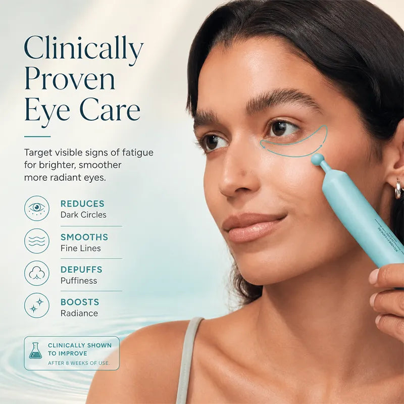 Peptide Eye Serum - Chłodzące serum w kulce pod oczy na worki, cienie i zmarszczki z peptydami, kwasem hialuronowym, MSM i grzybem reishi