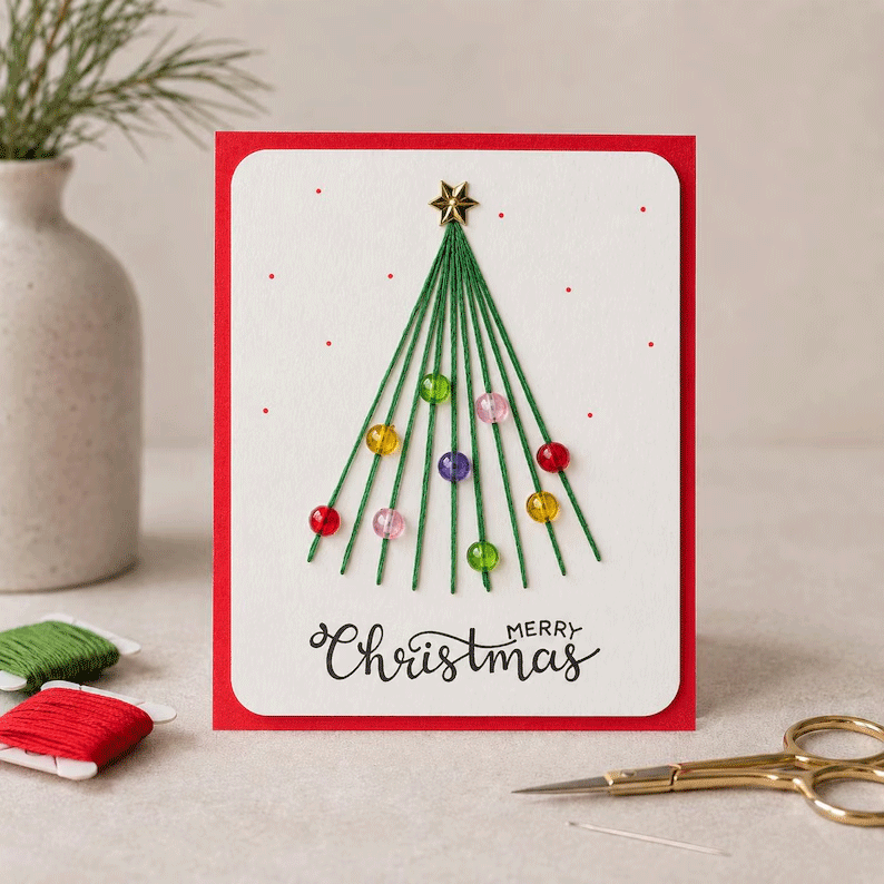 🎄🧵Zestaw DIY „Merry & Bright” (6 szt.)