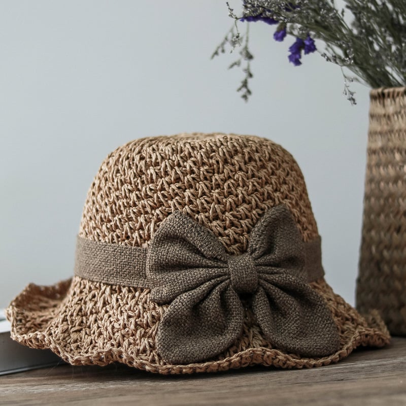 🔥Gorąca wyprzedaż 50% taniej✨Słomkowy kapelusz w stylu retro z kokardą – składany i oddychający, letni must-have