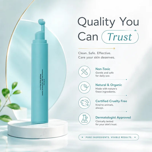 Peptide Eye Serum - Chłodzące serum w kulce pod oczy na worki, cienie i zmarszczki z peptydami, kwasem hialuronowym, MSM i grzybem reishi