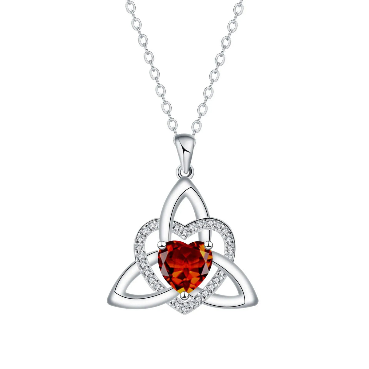 ❤️Kamień urodzinowy – celtycki wisiorek z węzłem miłości (Triquetra)