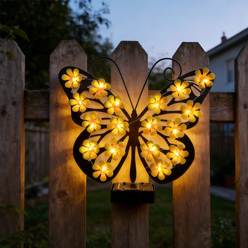 🦋 Solarna lampa ogrodowa w kształcie motyla