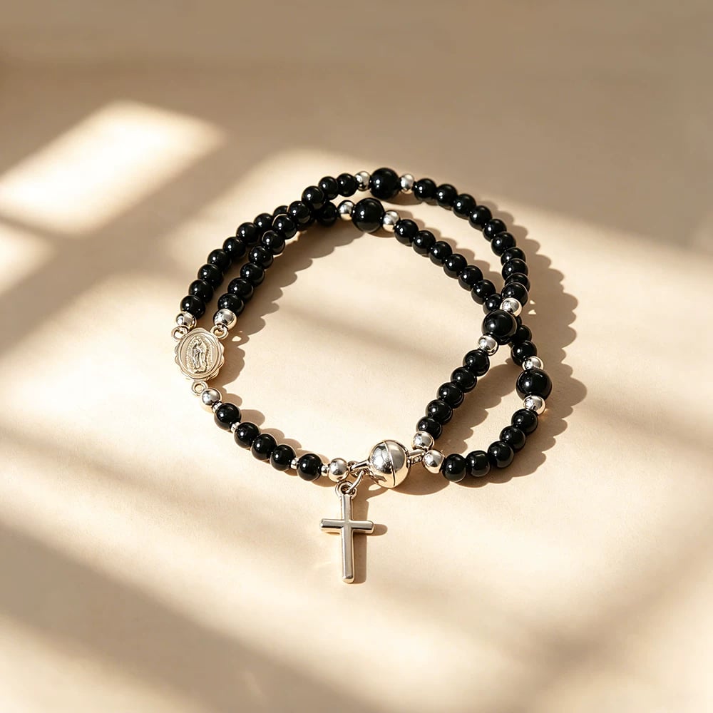 🔥Oferta ograniczona czasowo, trwająca ostatnie 24 godziny🔥 49% zniżki - ✝️Ręcznie robione bransoletki różańcowe📿