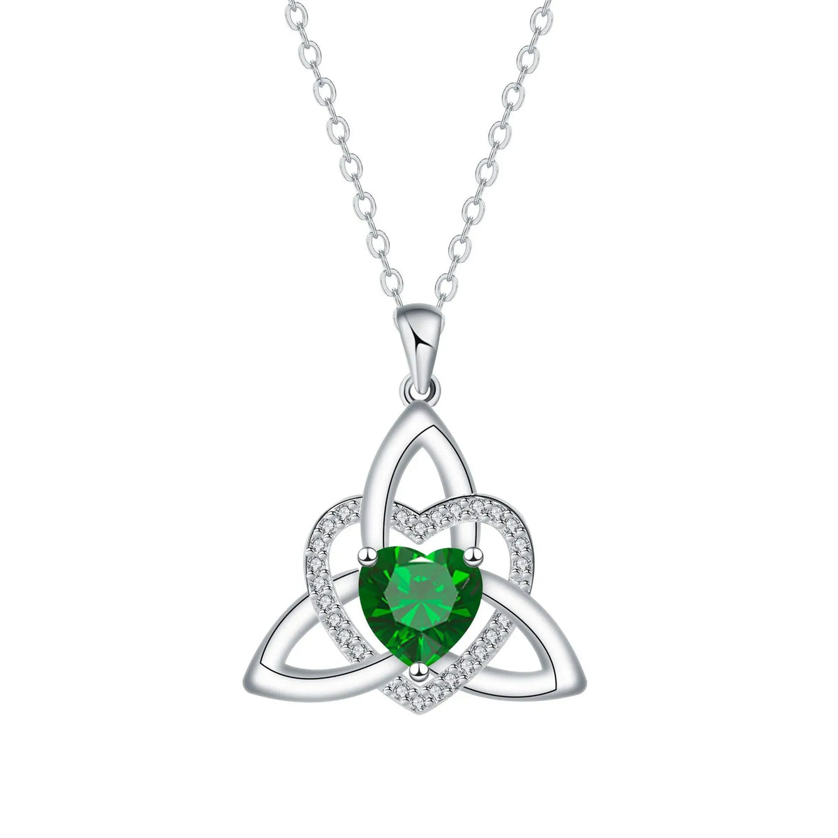 ❤️Kamień urodzinowy – celtycki wisiorek z węzłem miłości (Triquetra)