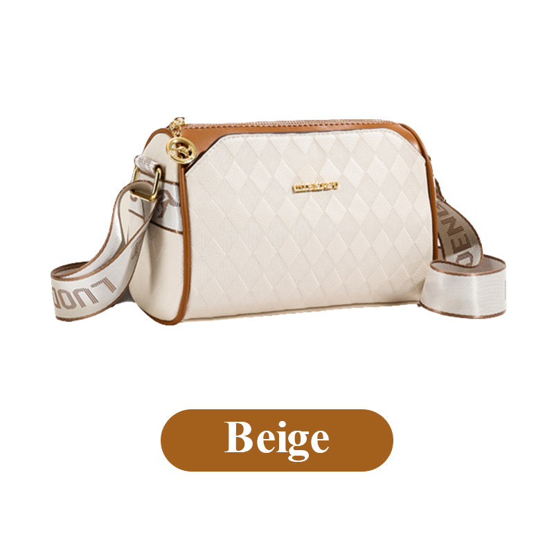 🔥Modna torba crossbody o dużej pojemności i wzorze diamentów, 3-warstwowa💕