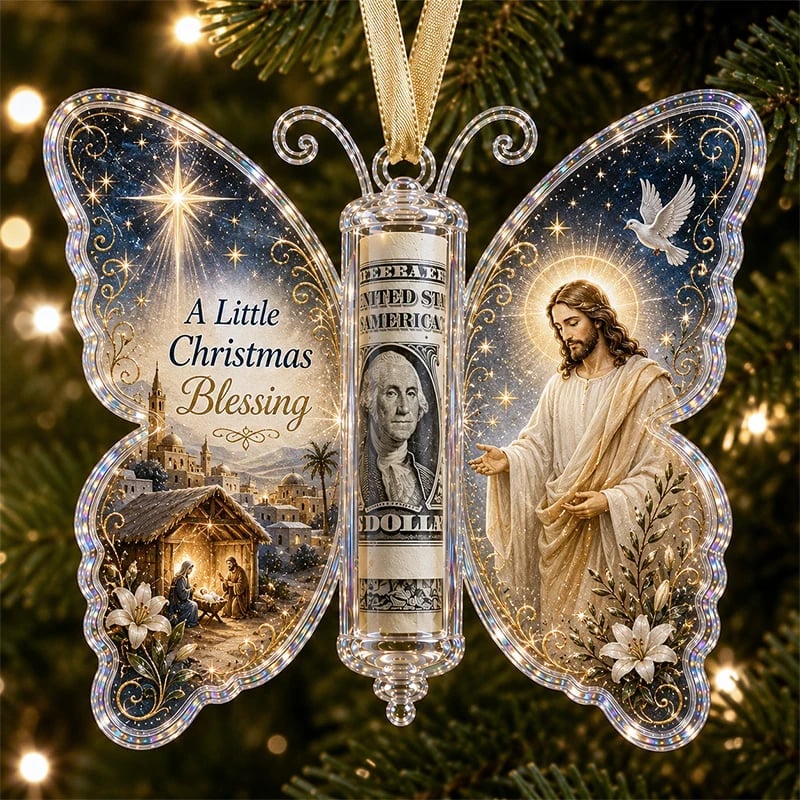 🦋💵 Świąteczny prezent gotówkowy w kształcie motyla – świąteczna pamiątka na pieniądze 🎄✨