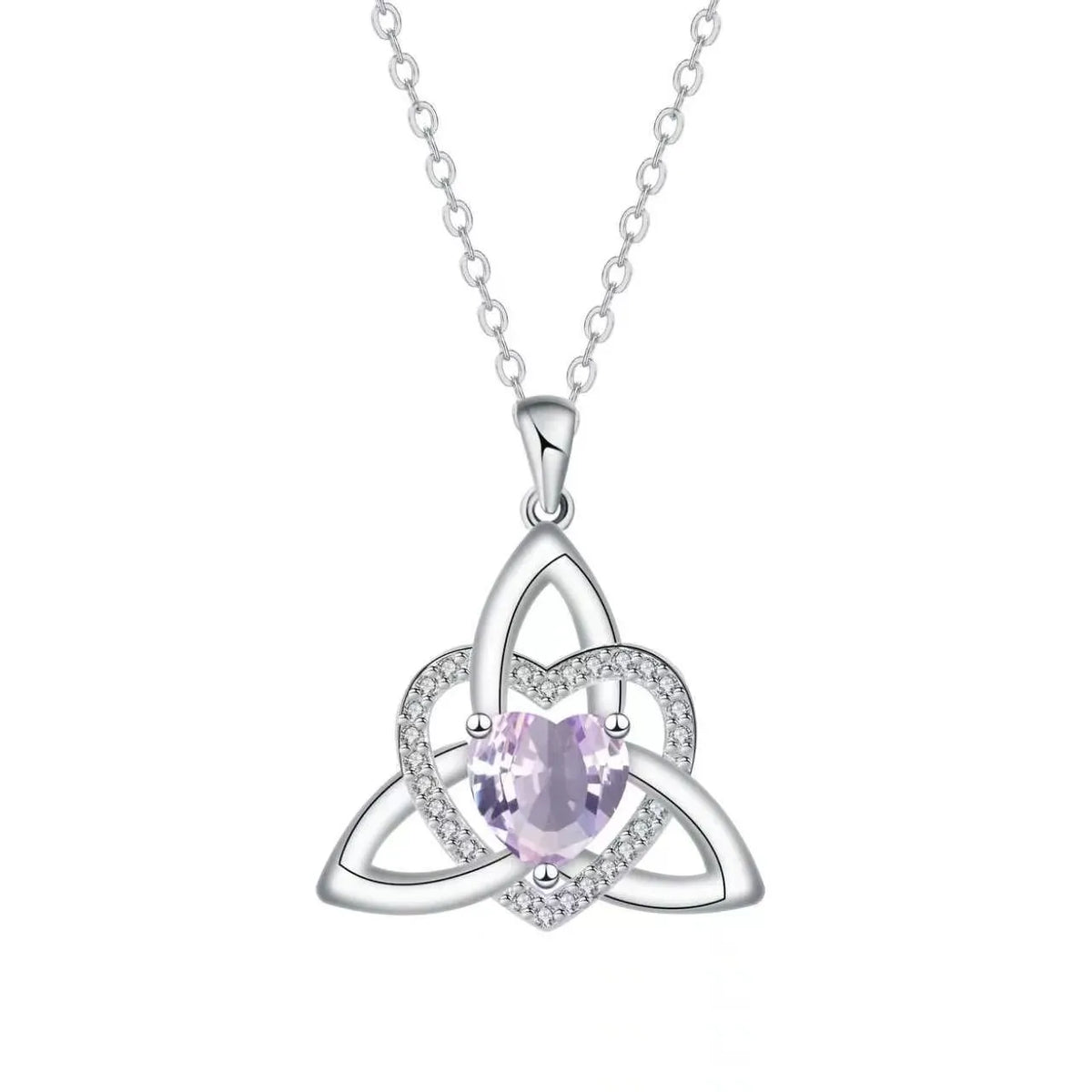 ❤️Kamień urodzinowy – celtycki wisiorek z węzłem miłości (Triquetra)