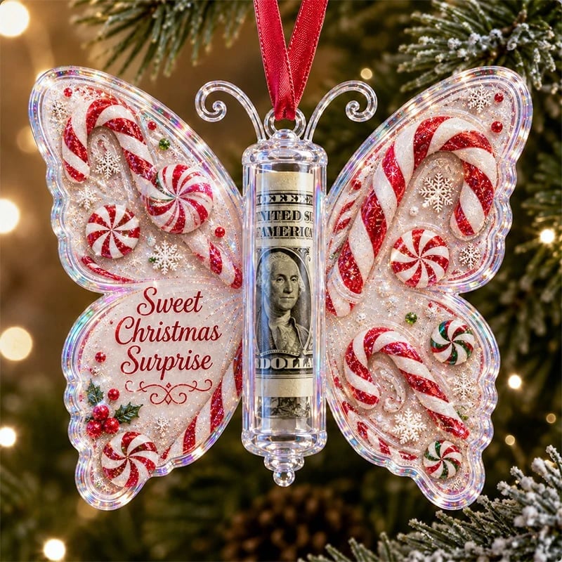 🦋💵 Świąteczny prezent gotówkowy w kształcie motyla – świąteczna pamiątka na pieniądze 🎄✨