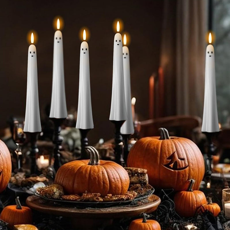 🎃👻Zdalnie sterowana lampa-widmo z migoczącym knotem 3D 👻🎃