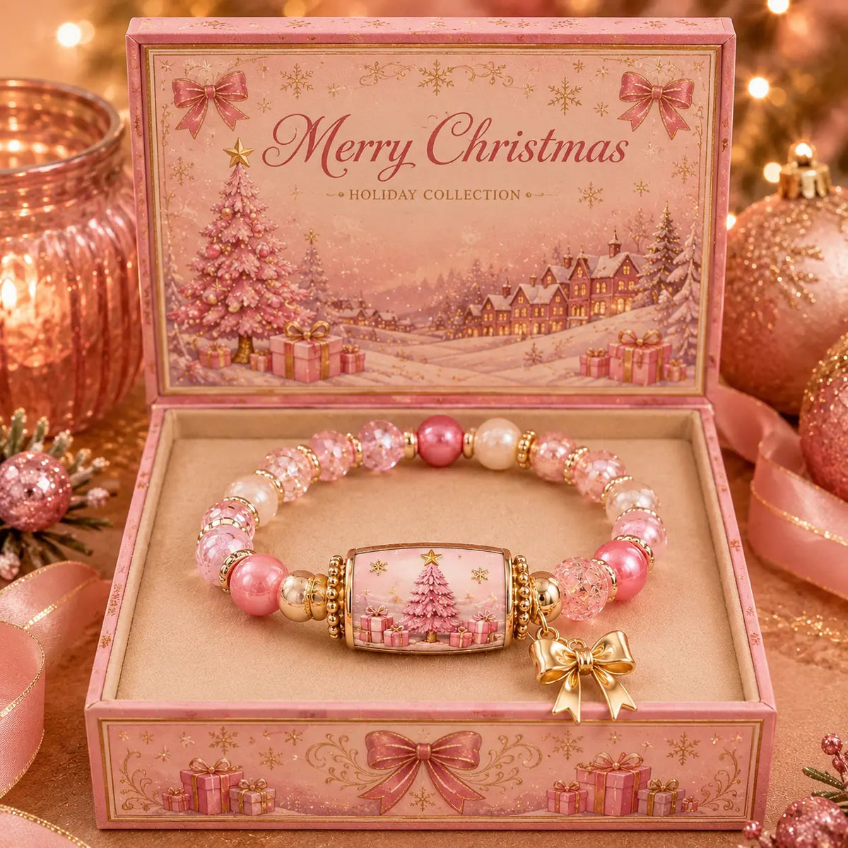 🎄🎁 Zestaw bransoletek koralikowych z limitowanej edycji „Christmas Story” | Biżuteria na prezent świąteczny