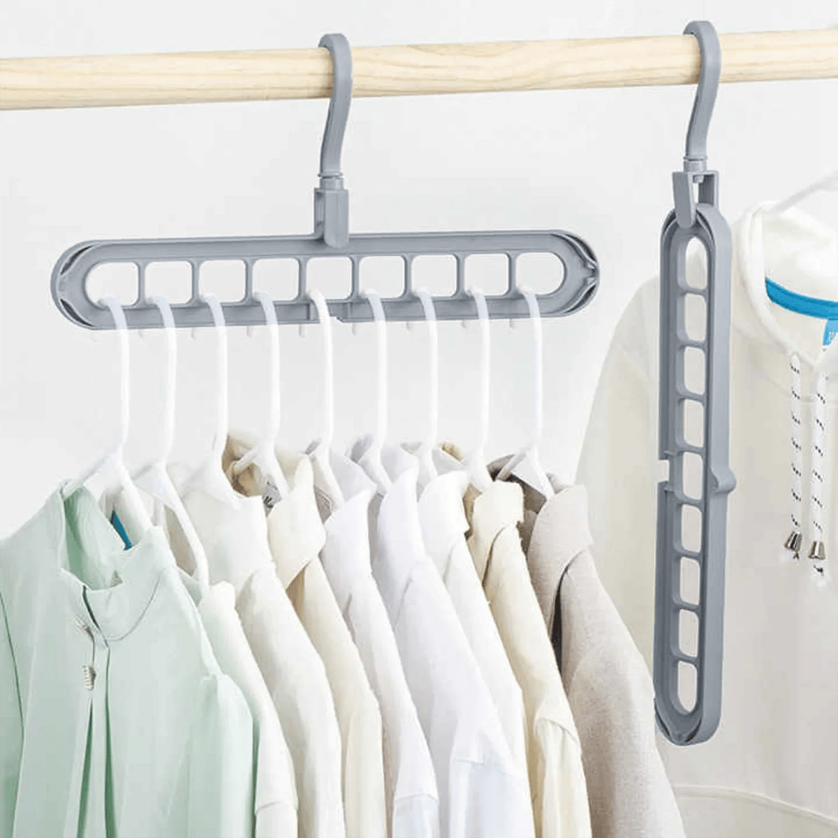 🔥👚Inteligentna wieszak Pro 9 w 1 – zwolnij aż 85% miejsca w szafie!