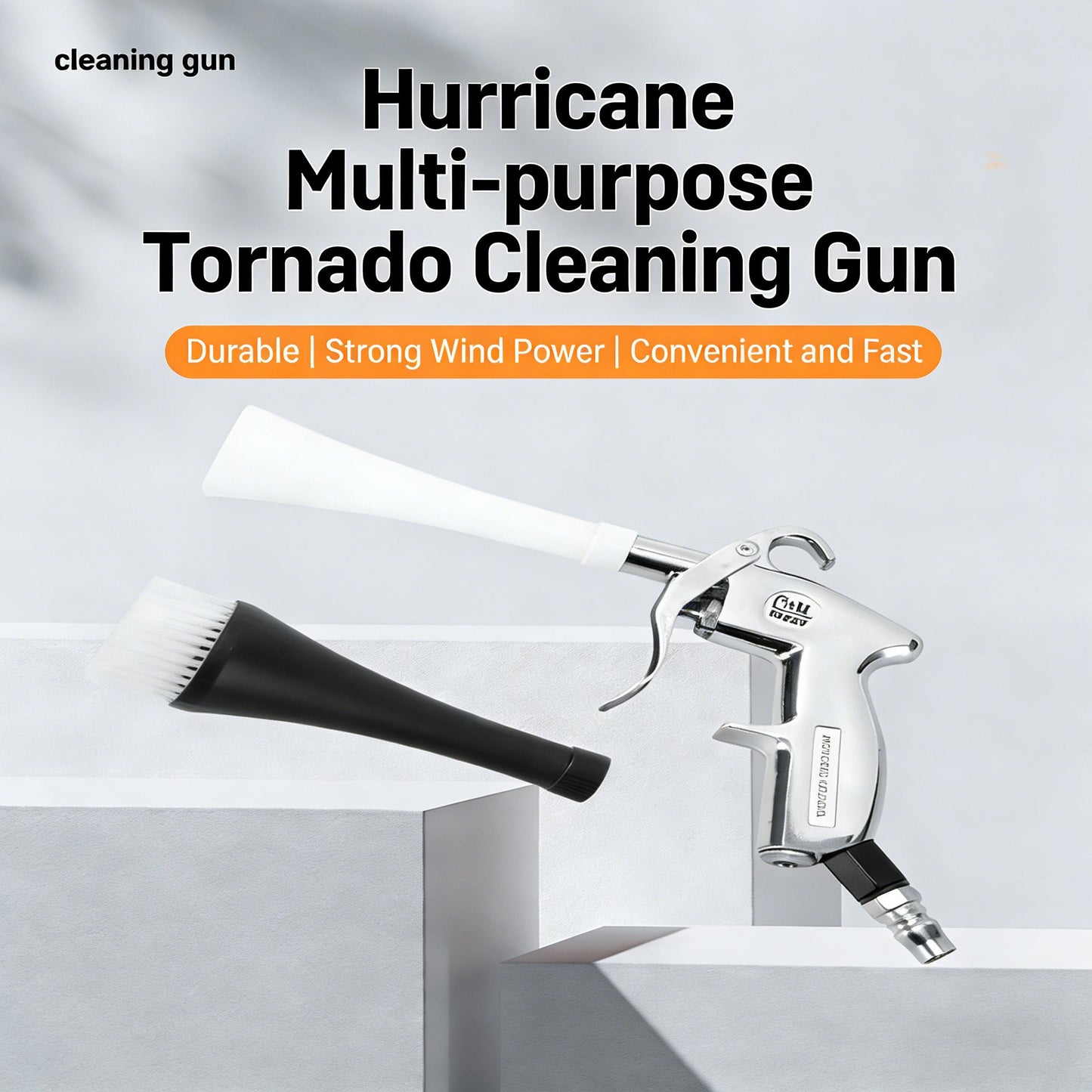 Pistolet czyszczący Tornado – dmuchawa powietrzna 2 w 1 z szczotką