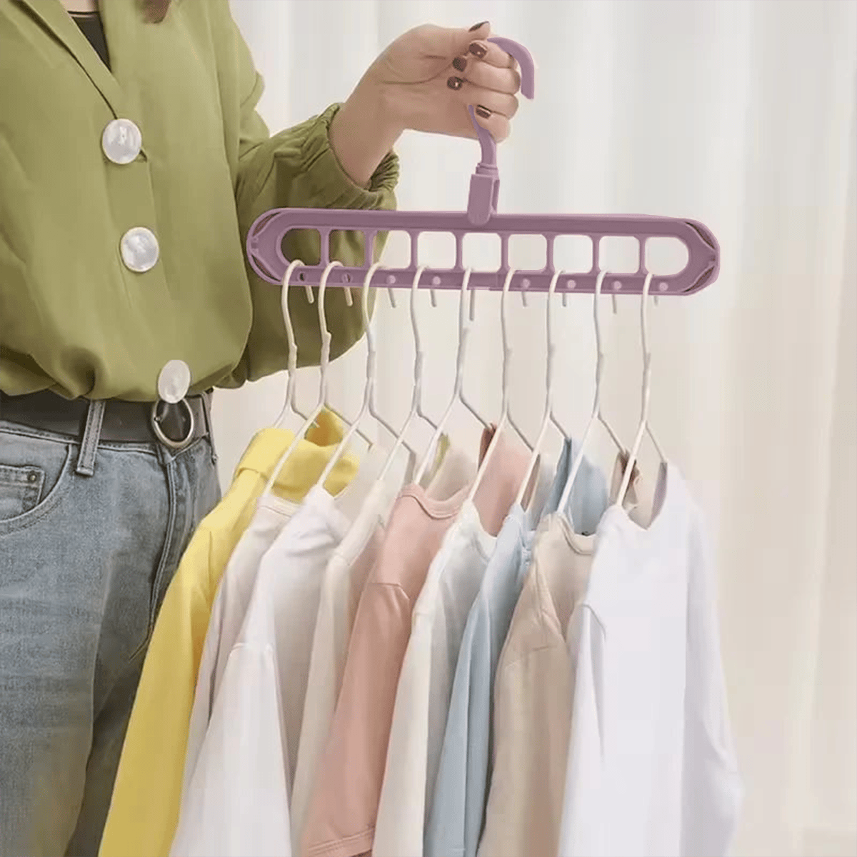 🔥👚Inteligentna wieszak Pro 9 w 1 – zwolnij aż 85% miejsca w szafie!
