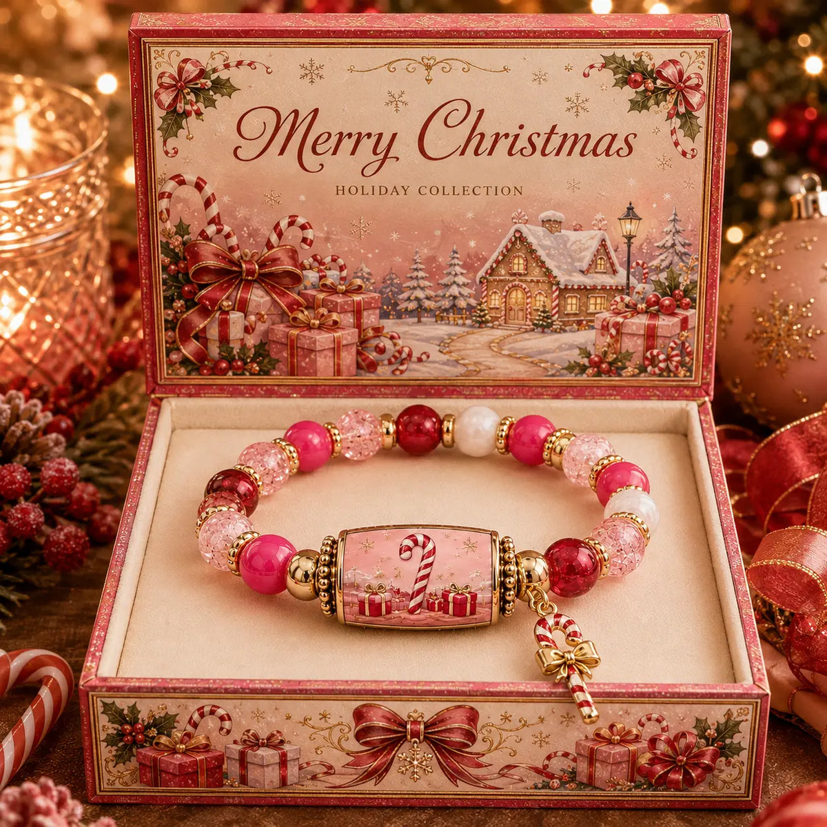 🎄🎁 Zestaw bransoletek koralikowych z limitowanej edycji „Christmas Story” | Biżuteria na prezent świąteczny