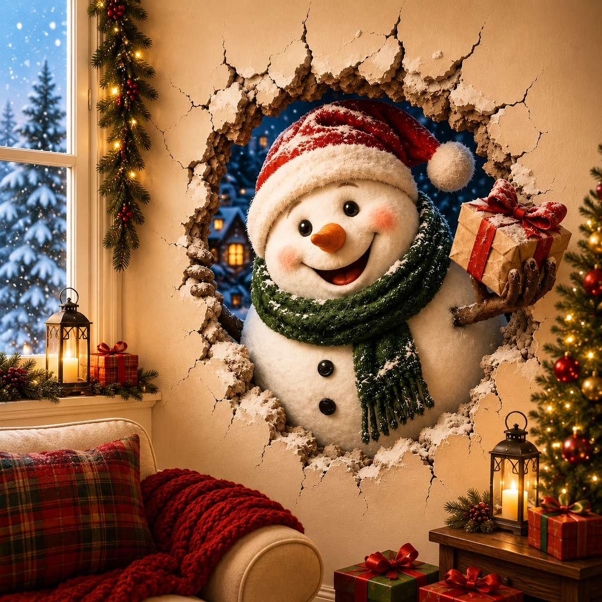 🔥Ostatni dzień – 50% zniżki na naklejki świąteczne „Przebij się przez ścianę”